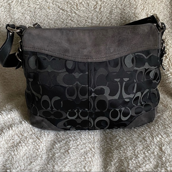 Coach Optic Signature “C” Black and Gray Shoulder Bag - Picture 2 of 10